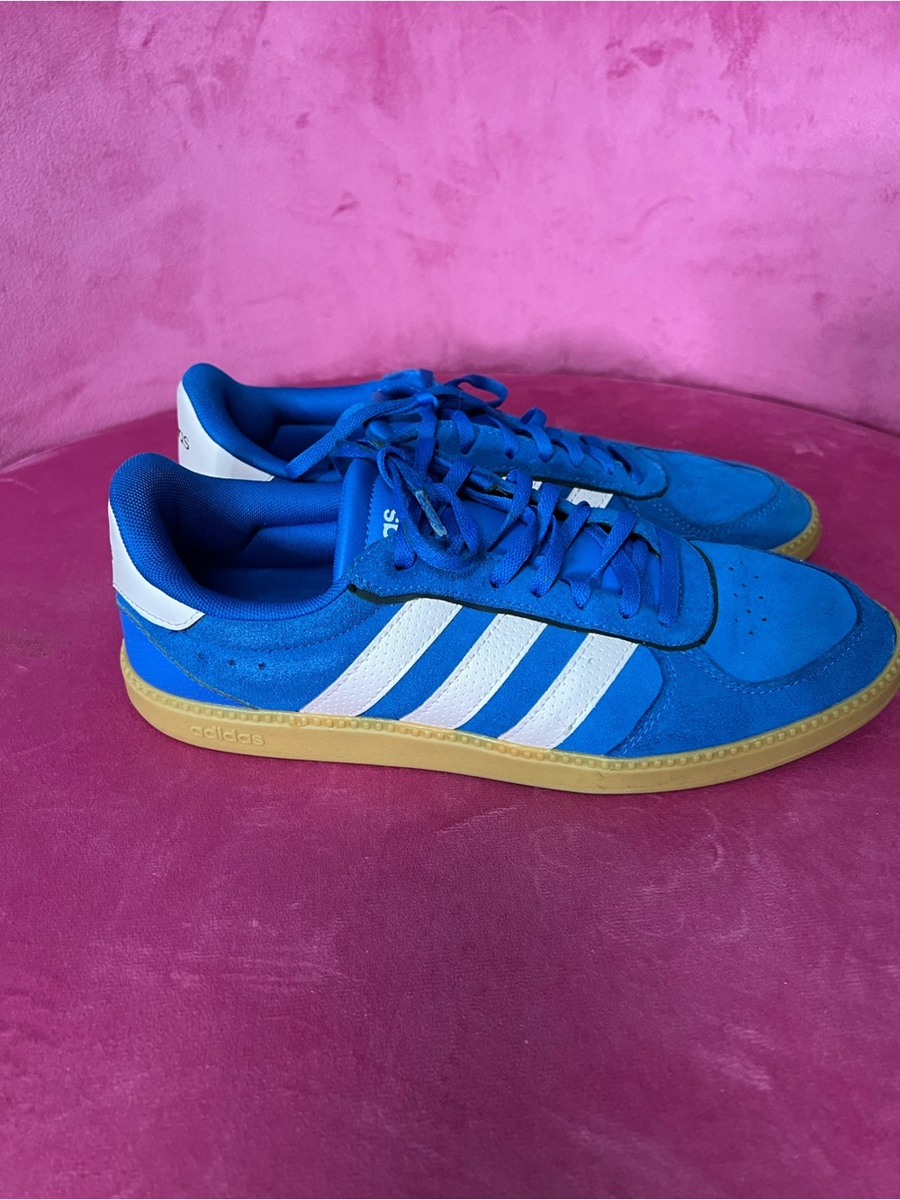 Adidas Breaknet Sleek Royal Blue Pink Gum Sole Sneakers Women’s 9.5